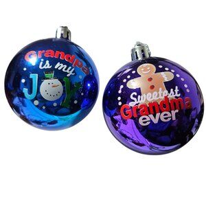 Grandma and Grandpa Christmas Ornaments Set Holiday Gift Gingerbread Snowman